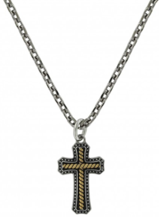 Montana Silversmiths® Men's Kneeling Cowboy Cross Necklace - Fort Brands