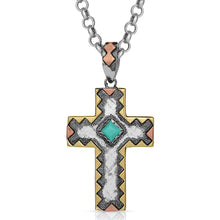 Load image into Gallery viewer, Antiqued Cross Necklace