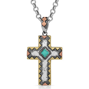 Antiqued Cross Necklace