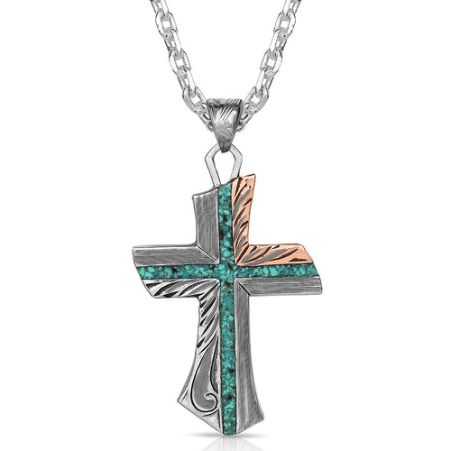 Western Light Opal Cross Necklace