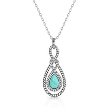 Load image into Gallery viewer, Bowline Knot Turquoise Necklace