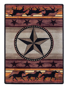 "Night Stampede" Western Area Rugs - Choose from 6 Sizes!