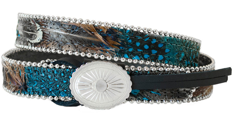 Blue Feather Hatband - Made in the USA