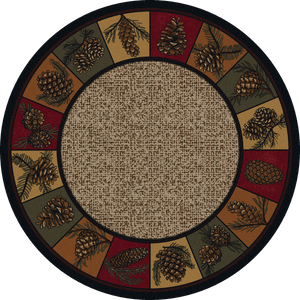 "Kindred Cones - Rustic" Western Area Rugs - Choose from 6 Sizes!