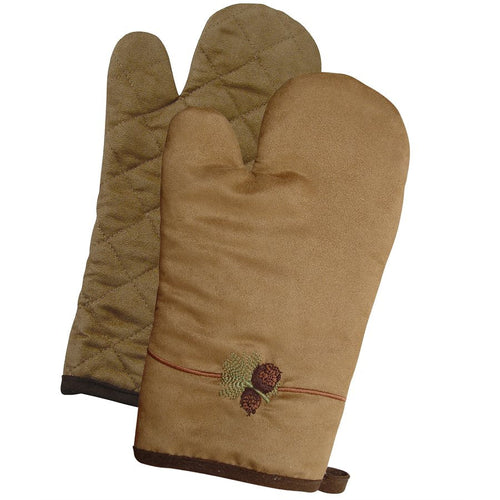 Western Dark Tan Pine Cone Oven Mitt