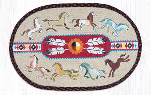 Native Horses Western Accent Rug - 20" x 30"