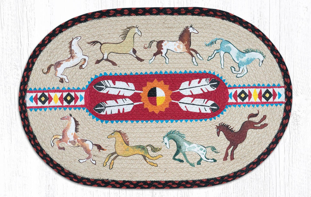 Native Horses Western Accent Rug - 20
