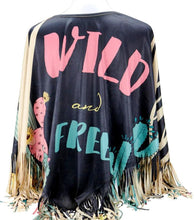 Load image into Gallery viewer, &quot;Wild and Free&quot; Poncho - Black
