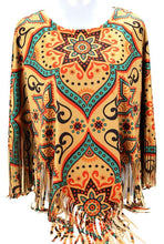 Load image into Gallery viewer, Aztec Tribal Poncho - Tan