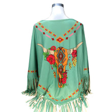 Load image into Gallery viewer, &quot;Steer Skull&quot; Western Poncho