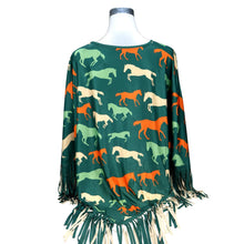Load image into Gallery viewer, &quot;Horse&quot; Western Poncho - Turquoise
