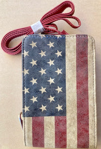 American Flag Cell Phone Wallet /Crossbody