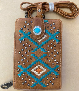 Southwestern Aztec Cell Phone Wallet /Crossbody