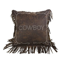 Load image into Gallery viewer, &quot;Calhoun&quot; Cowboy Studded Accent Pillow