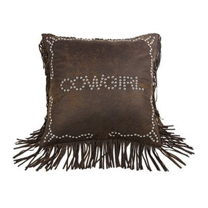 "Cowgirl" Studded Accent Pillow