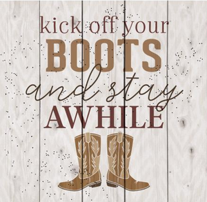"Kick Off Your Boots" Pallet Decor