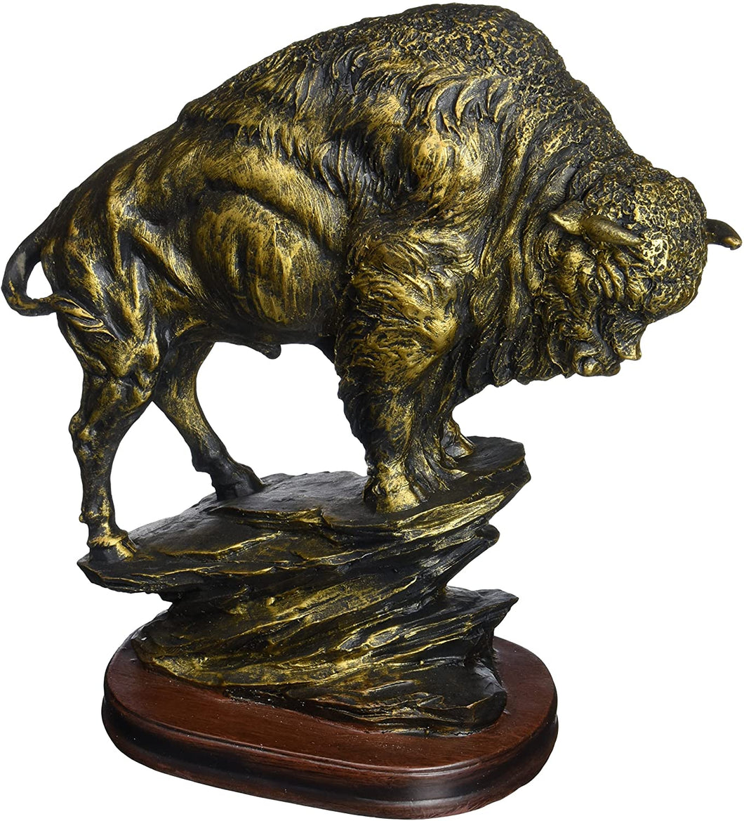Antiqued Bronze Finish American Buffalo Statue Bison