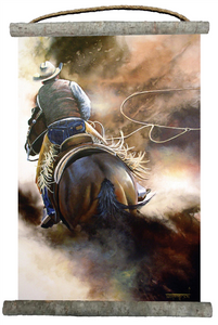 "Roping the Wind" Canvas Wall Scroll 18" x 25"