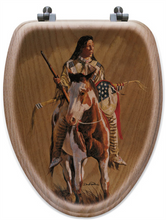 Load image into Gallery viewer, &quot;Ghost of the Plains &quot; Oak Toilet Seat
