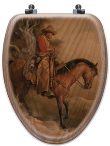 "Long Road Home" Western Round Toilet Seat
