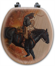 Load image into Gallery viewer, &quot;Hell Bent for Leather&quot; Western Toilet Seat