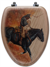 Load image into Gallery viewer, &quot;Hell Bent for Leather&quot; Western Toilet Seat