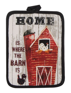 "Down on The Farm" Hens & Roosters Potholder