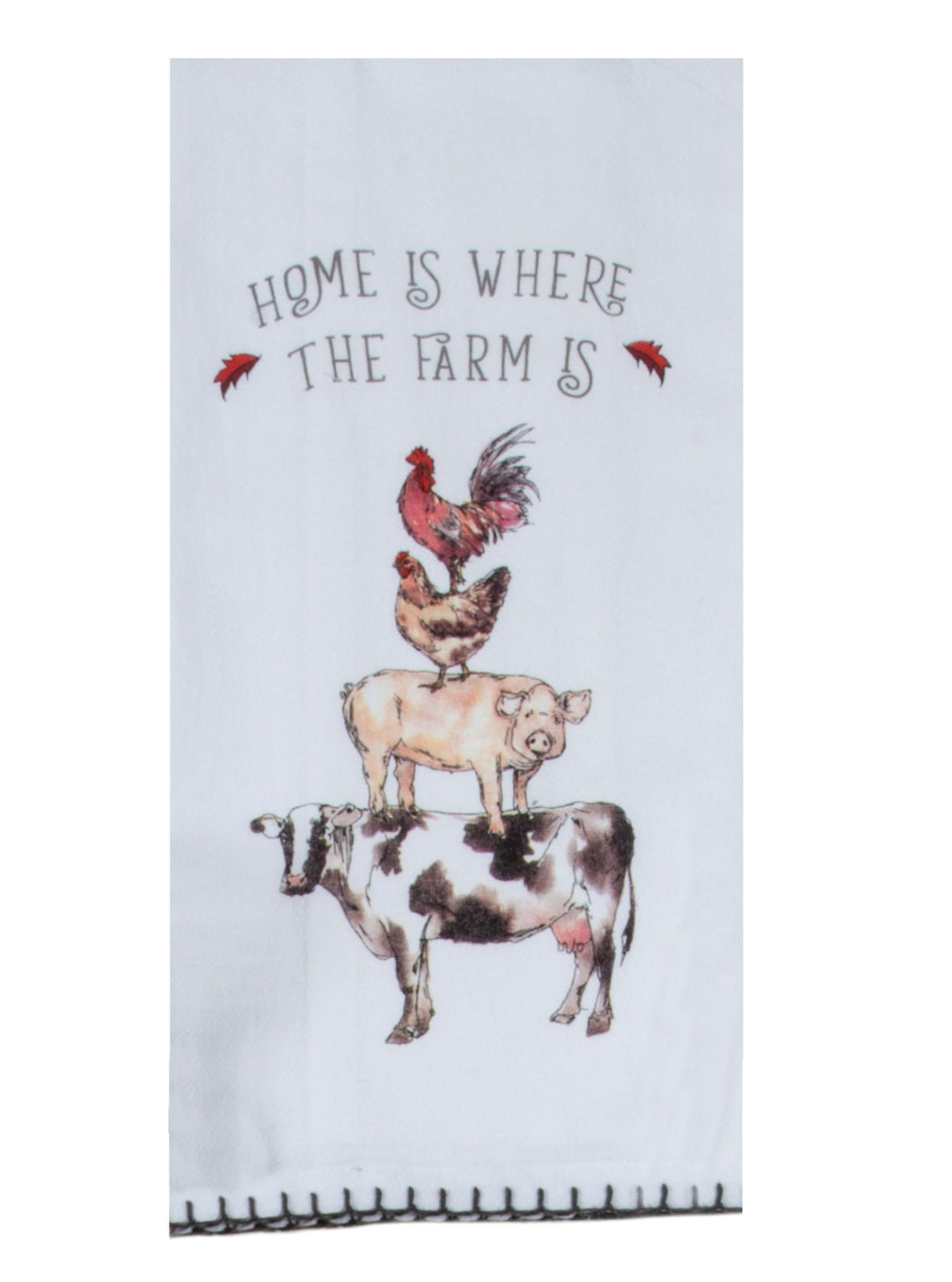 Country Life Stacked Animals Flour Sack Towel