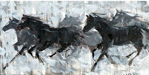 Running Horses Canvas Wall Art - 56
