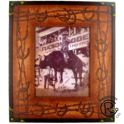 Western Barbwire & Horseshoe Photo Frame - 4