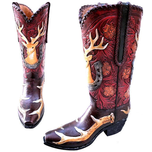 Deer Antler Boot Vase