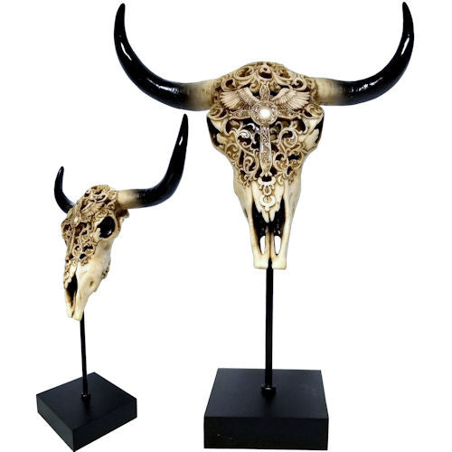 Cowskull with Base Western Decor