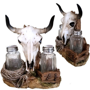 Longhorn Skull Salt & Pepper Shaker Set