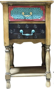 Western Double Drawer Antique Table/Night Stand