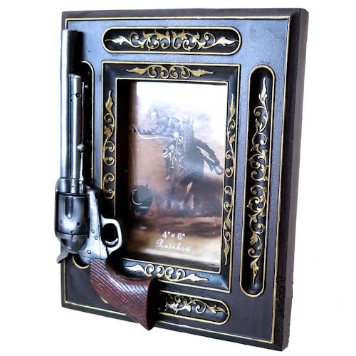 Revolver Photo Frame with Gold Pattern - 4