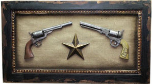 Double Pistol with Star Plaque - 30.75" Wide