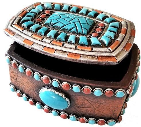 Western Turquoise Trinket Box