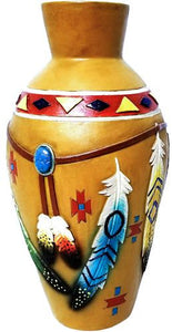 Feather Indian Vase
