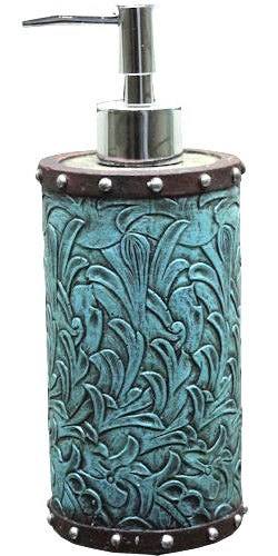Western Floral Turquoise Soap/Lotion Dispenser