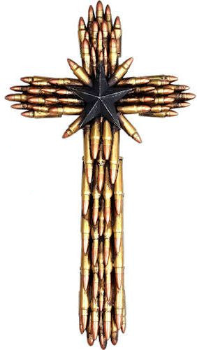 Bullet Wall Cross with Center Star