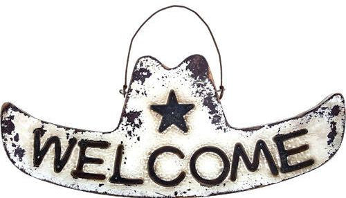 Cowboy Hat Welcome Sign