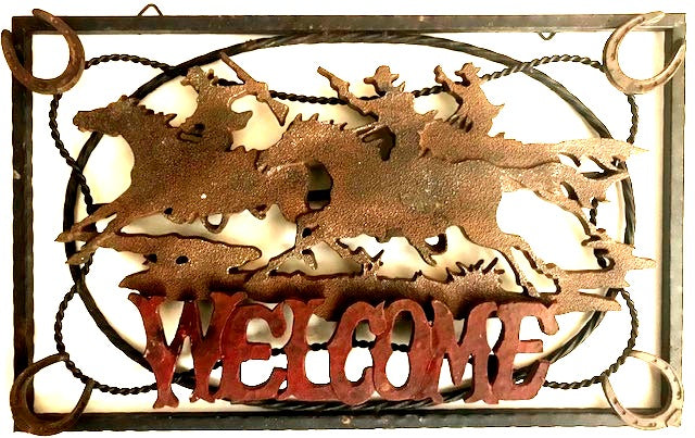 Western Metal Welcome Sign