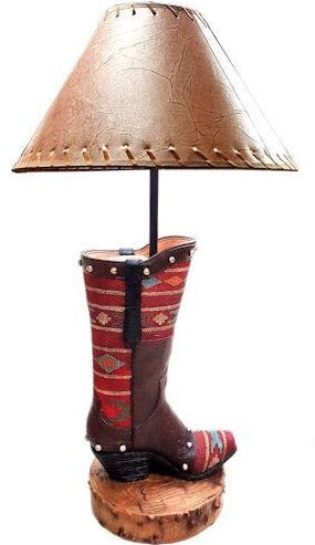 Red Cowboy Boot Table Lamp