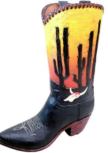 Cactus Cowboy Boot Vase