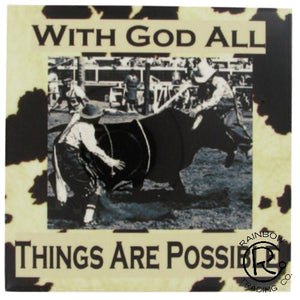 "With God All Things are Possible"  Western Decorative Tile