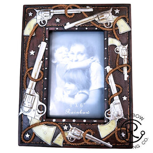 Gun with Rope Photo Frame - 4" x 6"