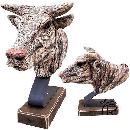 Bull Bust Sculpture
