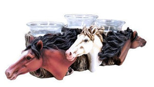 Triple Horse Candle Holder