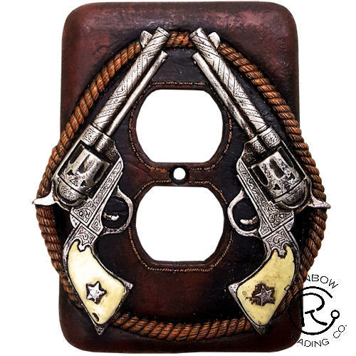 Western Double Pistol Outlet Cover