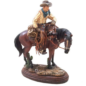 Cowboy on Horse Figurine